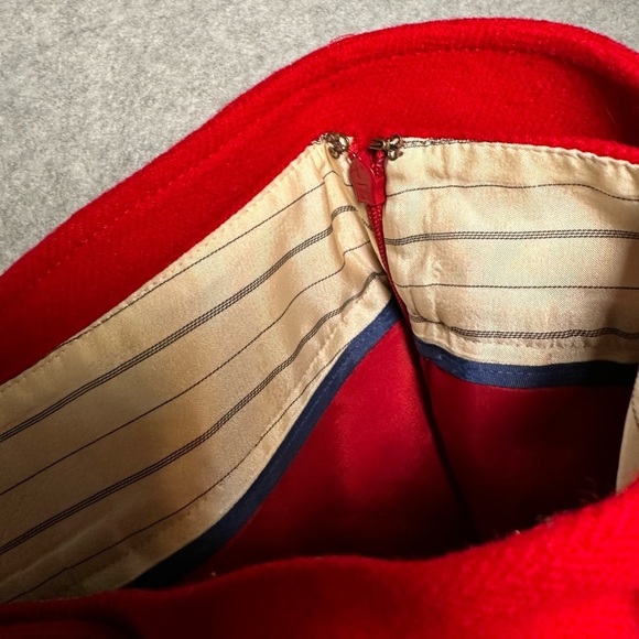 J Crew red wool mini skirt size 2 - Picture 6 of 7